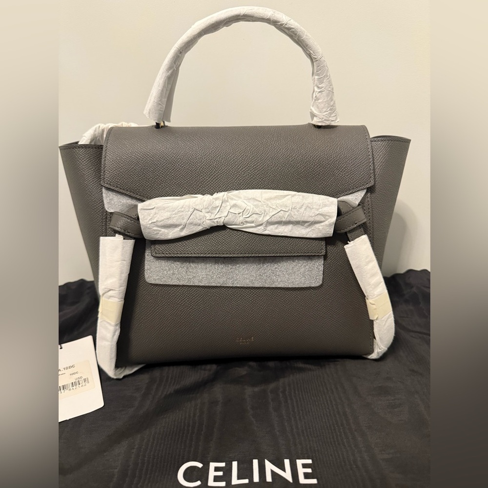 Celine micro belt bag in grey Brand New